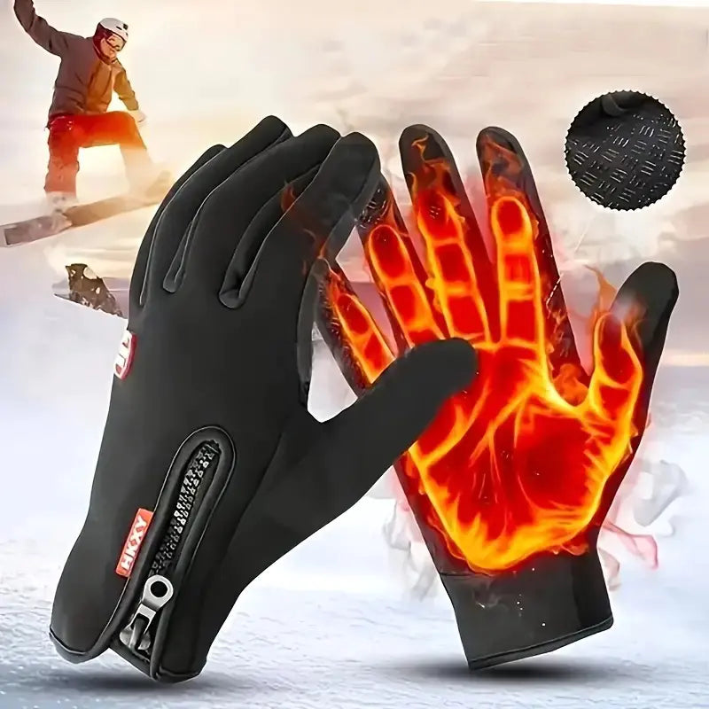 Winter Sports Gloves Men's Non-slip Thick Windproof